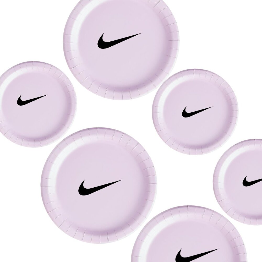 Custom Retro Basketball Party Tableware Set | Purple with Black Design | 45 PCS